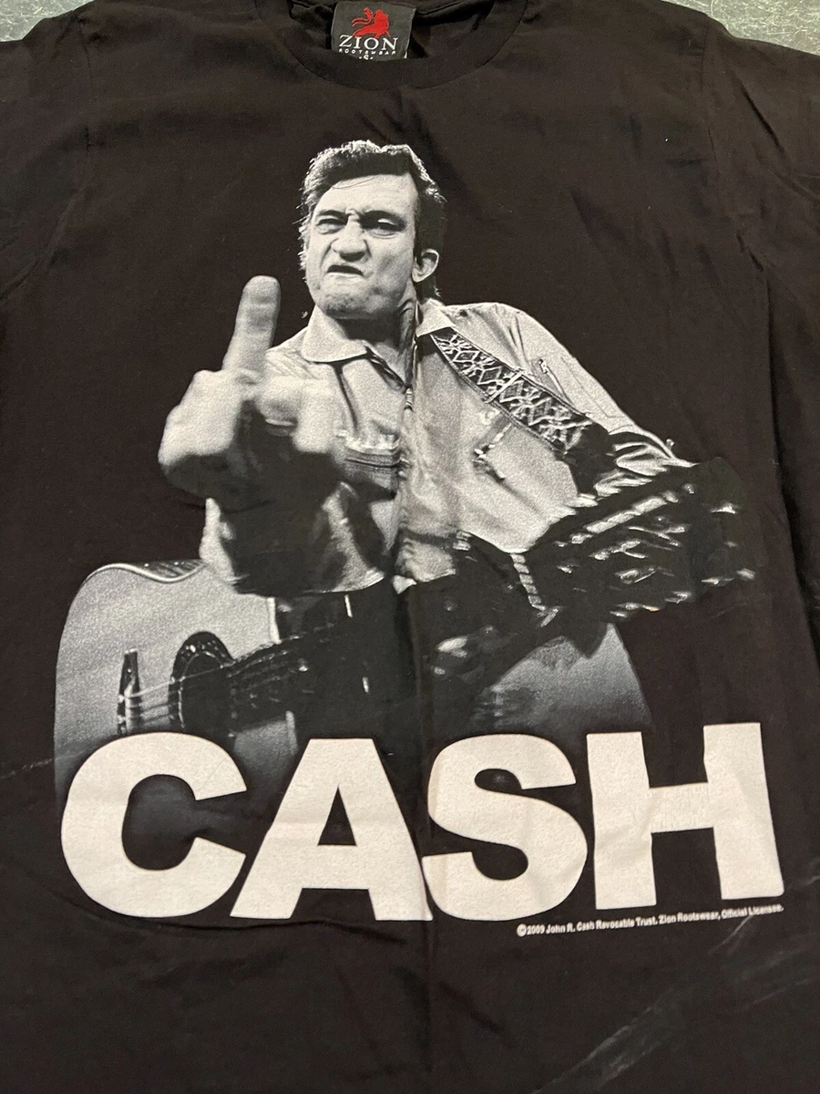 Johnny cash flipping bird hot sale shirt