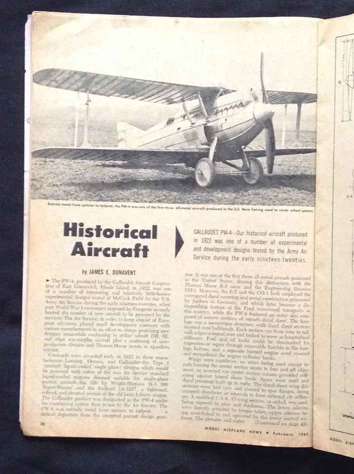 Revista de avión de juguete modelo de febrero de 1962 de colección ~ P47 Republic Thunderbolt Foto 4 de 4