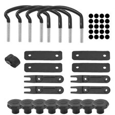 4x Universal Roof Box U-bolt Clamps Cargo Carrier Roof Rack Bracket Van Mounting