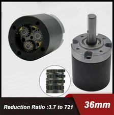 36mm Planetary Gear Box 18W 6mm Shaft Reduction Ratio 3.7-721 for Geared Motor