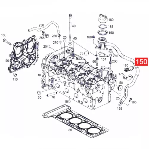Engine Oil Separator Ventilation Line For Mercedes Benz B-Class W246 2700180900 - Picture 10 of 12