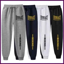 2025 Autumn Winter EVERLAST Printed Running Pants Men Women Outdoor Sports