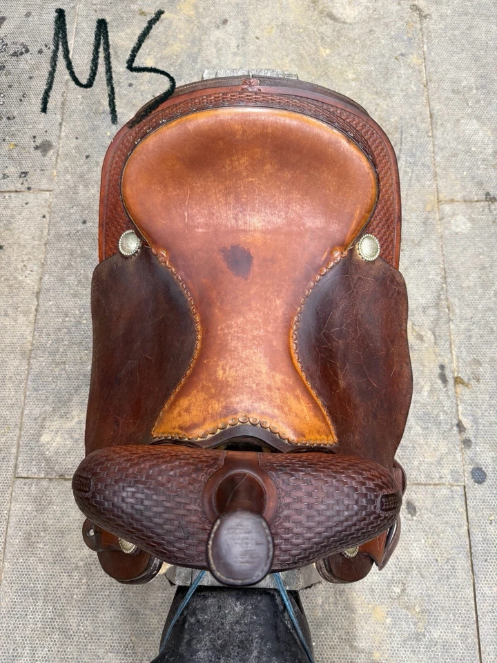 Sonny Cranson 16” Cutting Saddle - Good Condition - Image 4 of 4