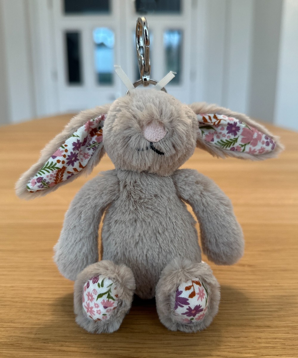 Genuine Jellycat Blossom Beige Bunny 'Petal' Bag Charm - NWT