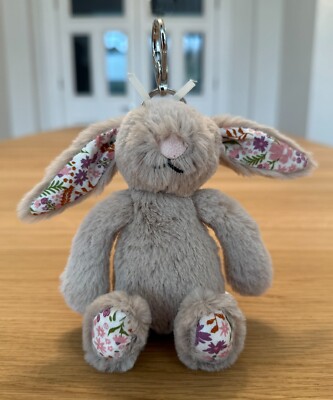 Genuine Jellycat Blossom Beige Bunny 'Petal' Bag Charm - NWT