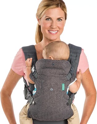 Infantino Flip Advanced 4-in-1 Trage grau - ergonomisch, wandelbar, 3,6-14,5 kg