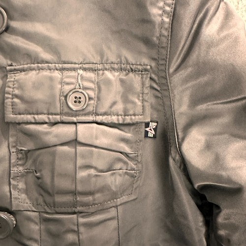 Alpha Industries Parka Womens Size Small Hooded Quilted Grey - Picture 15 of 23