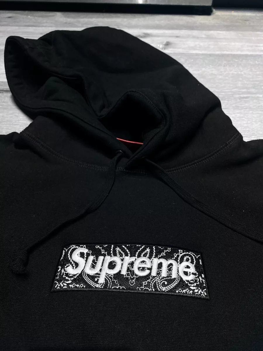 Authentic Supreme Bandana Box Logo Hooded Sweatshirt FW Large