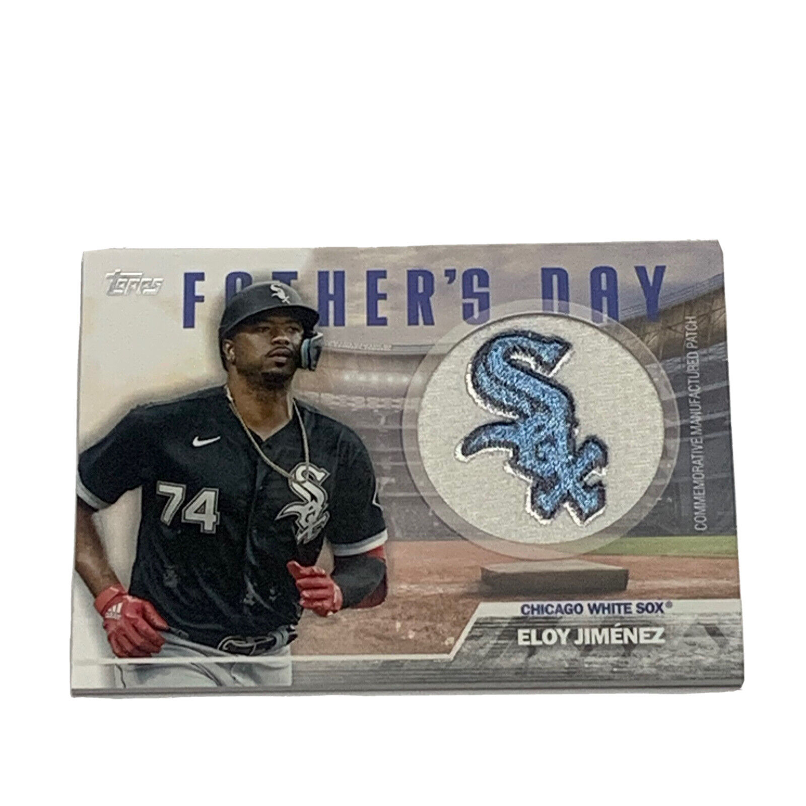 ELOY JIMÉNEZ 2023 Topps Series 2 Father’s Day Patch White Sox Card #FD-EJ