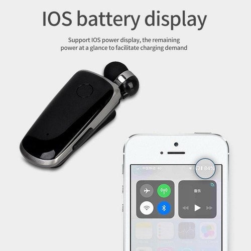 Mini Portable Wireless bluetooth Headset In-Ear Vibrating Alert Wear Clip - Photo 10 sur 16