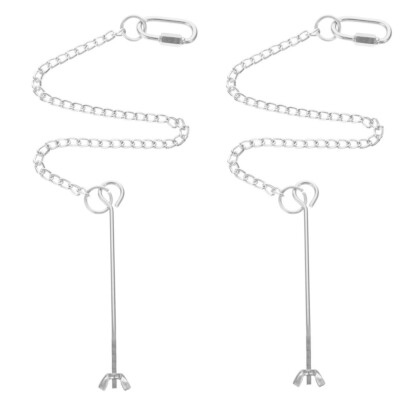 2PCS Hanging Vegetable Treat Skewer Bird Feeder Stainless Steel Food Holder