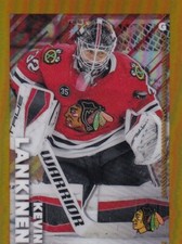 2022-23 Topps Chrome NHL Gold Sticker #114 Kevin Lankinen - Chicago /50 MADE
