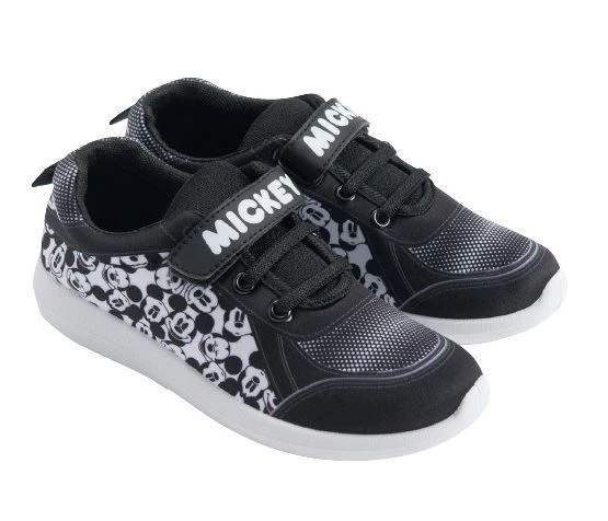Disney Mickey Mouse Black White Trainers Sneakers Shoes Boys EU Sizes