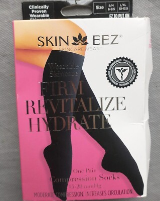 Skin Eez Firm Revitalize Hydrate Moderate Compression Socks 15 to 20 mmHg L / XL