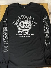 UNWELL-Detroit Michigan Based-Great Lake State Pop-Punk Band-Skulls XL T-Shirt