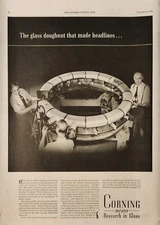 1946 Owens Corning Fiberglas Vintage Ad Glass doughnut that made headlines