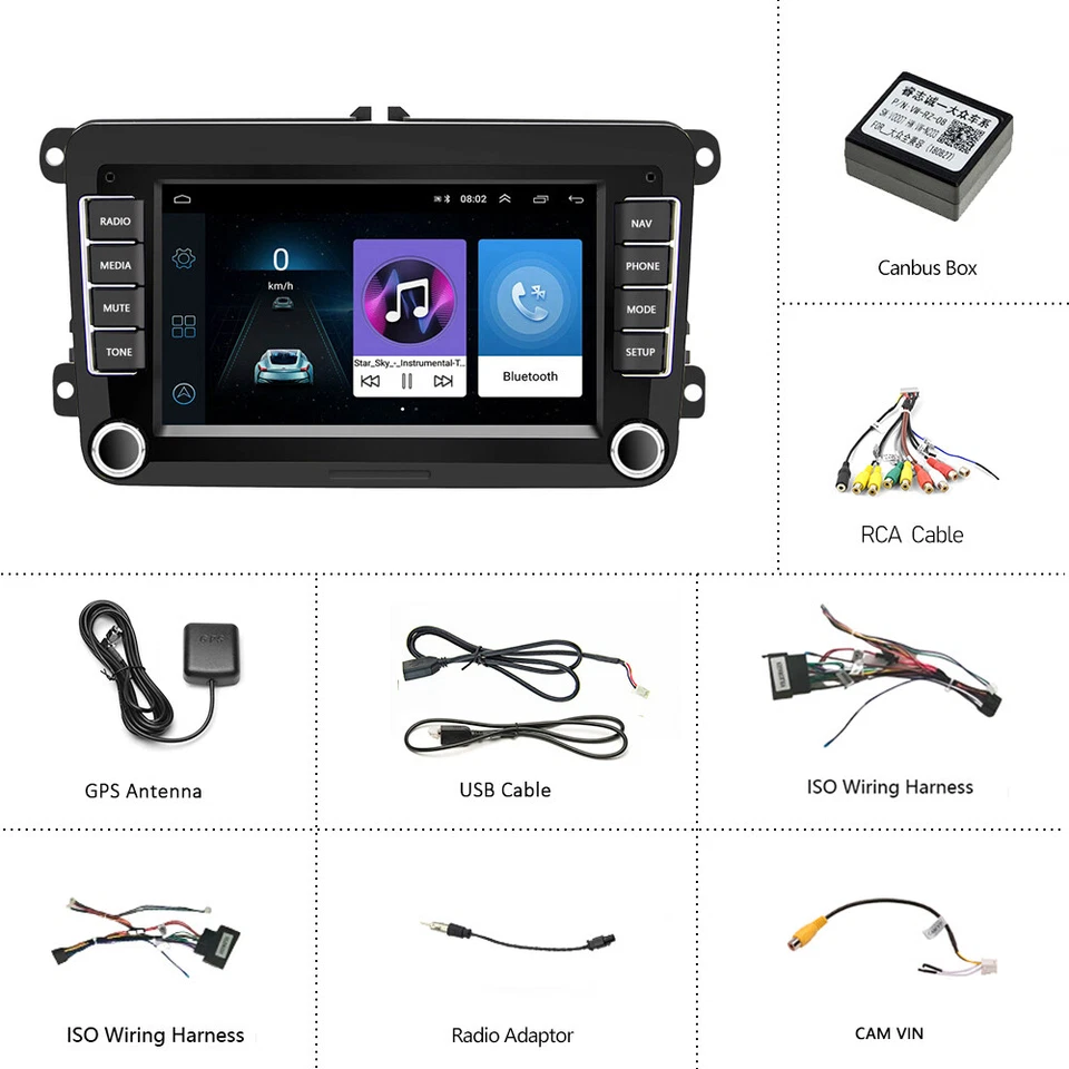 7" Autoradio Android 15 GPS Navi WiFi BT FM RDS Für VW PASSAT B6 B7 CC MAGOTAN - Bild 3 von 4