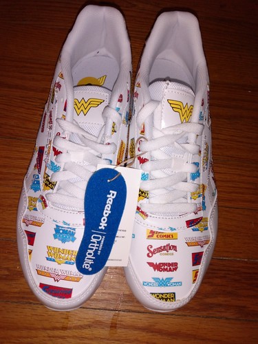 Reebok Classic Wonder Woman Harman Ripple Double GZ8246 Womens Size 10.5 White - Picture 2 of 4