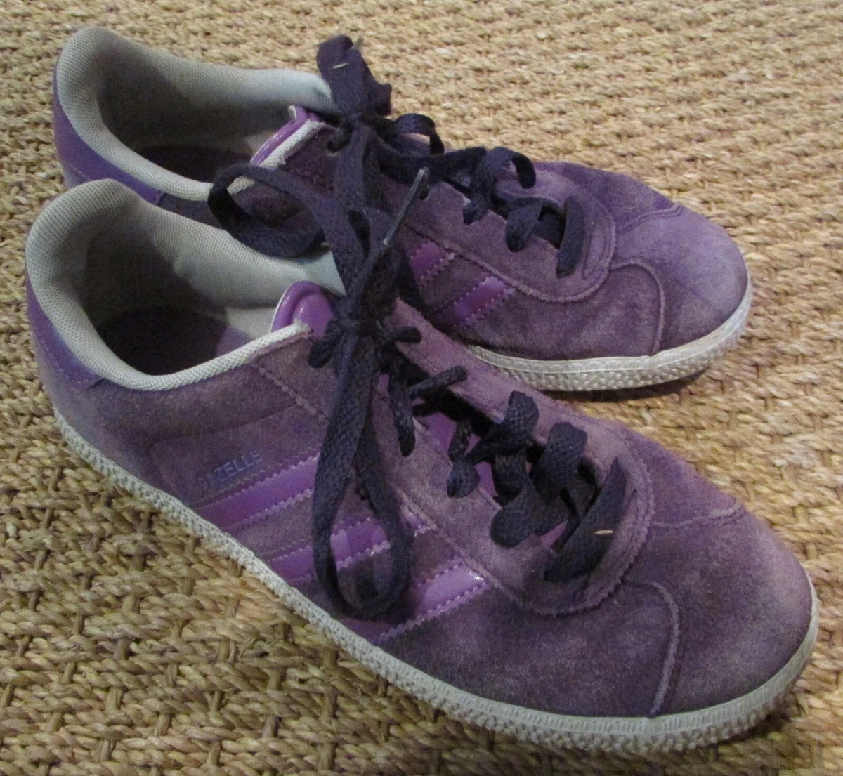 Adidas purple shop gazelle suede trainers