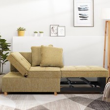 4 in 1 Folding Ottoman Sofa Bed, Convertible Chair Multi-Function Sleeper Sofa  