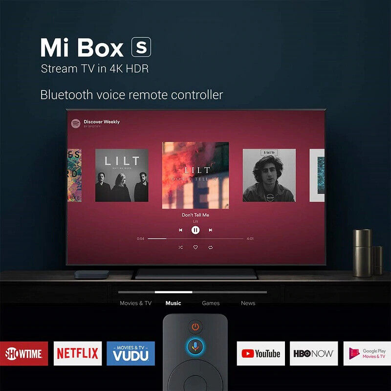 Mi Box S Xiaomi Original - 4K Ultra HD Android TV with Google