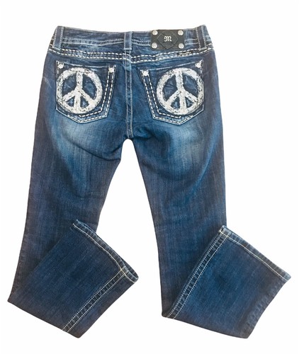 Boot Cut Jeans Sz 28 Embellished Bling 