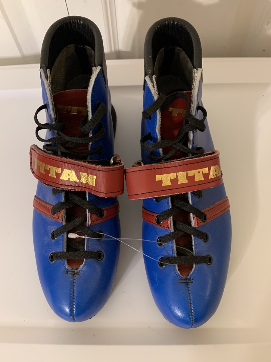 Titan Men\'s Sz‎ 7B/AA weight lifting power Blue and Red Olympian Shoes MANUEKLEAR Weightlifting Shoes US 7.5 | Mercari main image 3