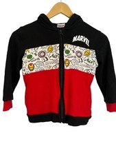 Marvel Boys Full Zip Hoodie - Size 7 pockets Avengers , Iron Man, Hulk