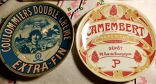 2 Vintage Artisanal French Cheese Plates 5" BIA 2004