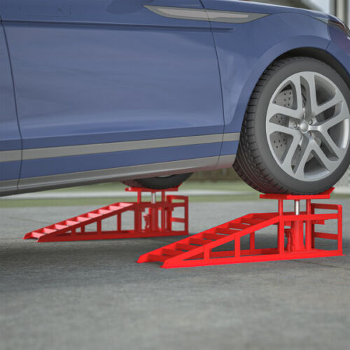 New|2 Pack Hydraulic Car Ramps 5T 11000lbs Low Profile Car Lift Service Ramps Tr - Picture 7 of 7