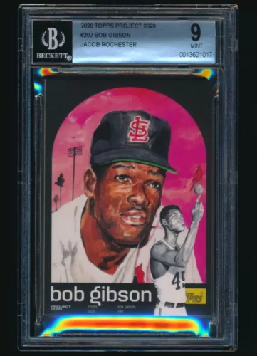 2020 Topps Project 2020 #202 Bob Gibson by Jacob Rochester 1959 BGS 9 PR:2769