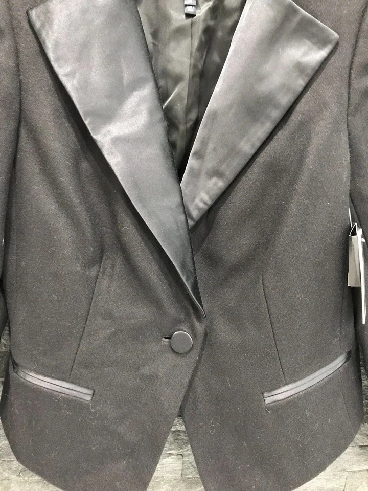 NWT Juicy Couture Pitch Black Wool Blazer Sz 8 $298 - Image 3 of 4