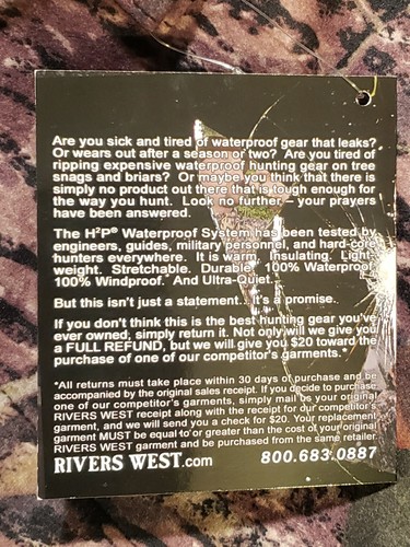 RIVERS WEST RANGER ATP ALL TERRAIN PANT WATERPROOF MOSSYOAK BREAKUP PANT XXL 2XL - Picture 13 of 15