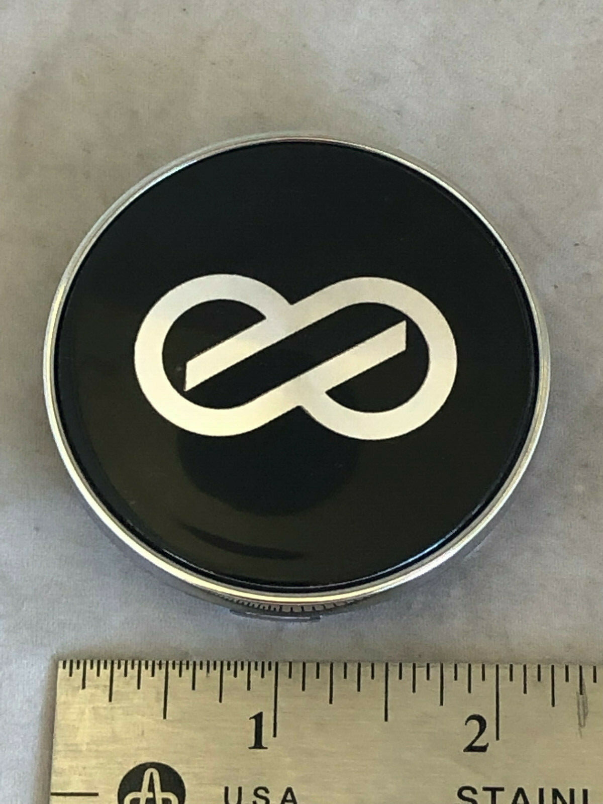 ENKEI Custom Wheels Black Chrome Wheel Rim Hub Dust Cover Center Cap PCK48-image