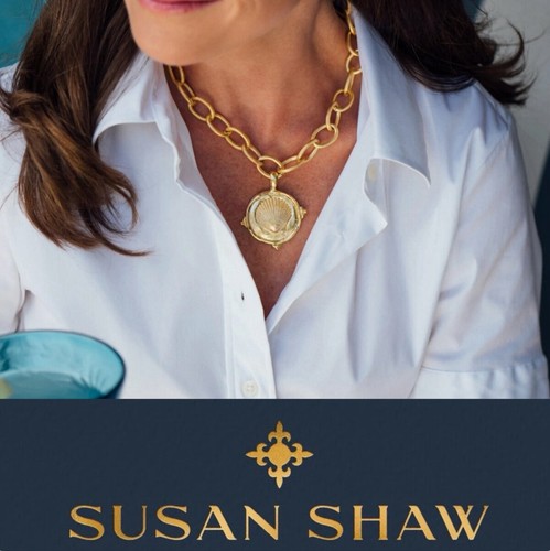Collar Colgante Susan Shaw Oro Joyería Concha Marina 24k TPG ÚLTIMO - Imagen 7 de 11