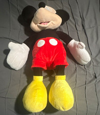 Disney Mickey Mouse Large 24in Plush Stuffed Animal Red Shorts Yellow Shoes