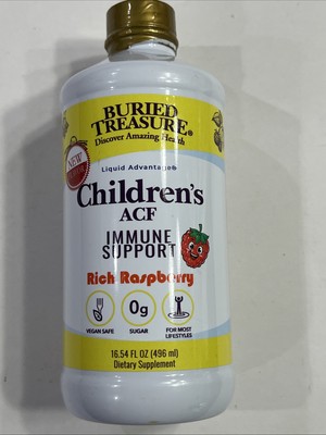 Buried Treasure Childrens ACF Advanced Immune Support Raspberry Flavor 16.54 Oz