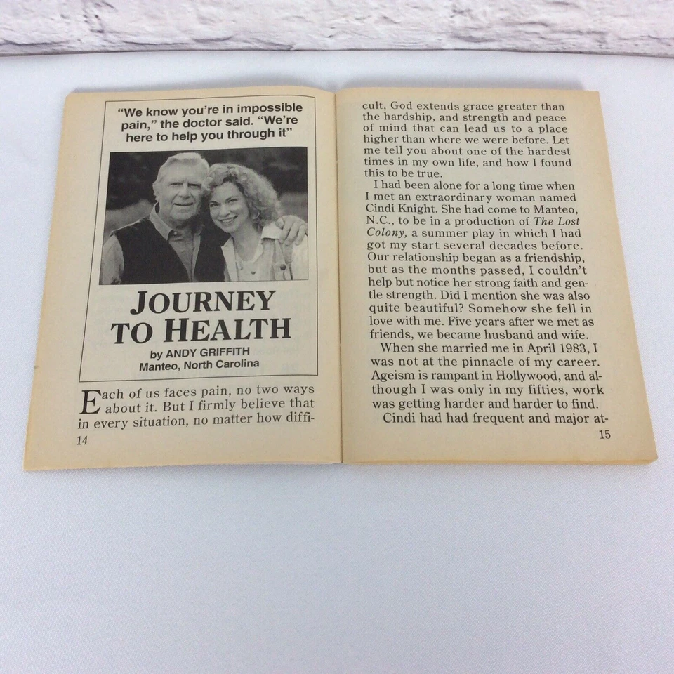 Guideposts Magazine November 1996-Andy Griffith-Large Print-Christian-Mayberry - Image 2 of 4