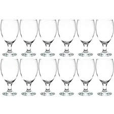 Classic Goblet Party Glasses, 20 Ounce Iced Tea and Water Goblets, Set of 12, Di