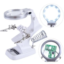 ⭐ Third Hand Soldering Solder Iron Stand Holder Magnifier Helping Station Tool