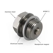 M18X1.5MM Stainless Steel Car Oil Drain Plug with Neodymium Magnet Universal