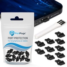 PortPlugs Dust Plugs - Lightning iPhone Case Friendly Easy-Grip 10-Pack