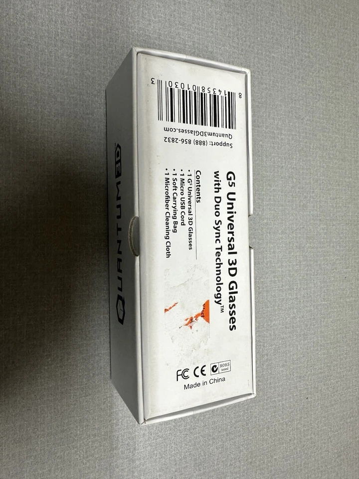 Gafas infrarrojas y Bluetooth Quantum 3D G5 con estuche de gafas caja de instrucciones Foto 4 de 4