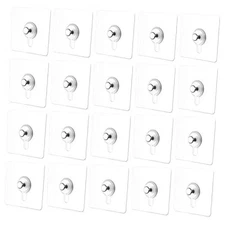 20Pcs Adhesive Picture Hooks,Heavy Duty Picture Hanging Hooks Wall Hangers 