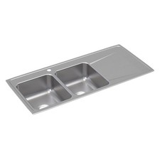 Elkay ILR4822L1 SS 48x22x7.6 Dbl Drop-in Sink