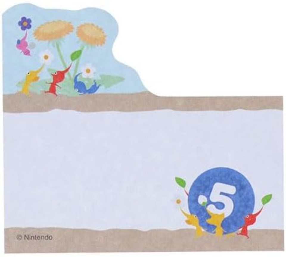 Pikmin Die-Cut Sticky Notes Light Blue Memo Pad Nintendo Game Character ...