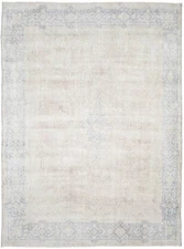 10X13 ft Handmade Oriental Rug Floral Carpet Dining Room Décor Vintage Style