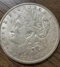 1921‑S Morgan Silver Dollar AU  90% Silver Coin