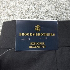 NEW Brooks Brothers Pants Mens 36X30 Black Wool Regent Explorer Trouser Slacks