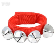 Super Festive Christmas Holiday Adjustable Jingle Bell Bracelet RED